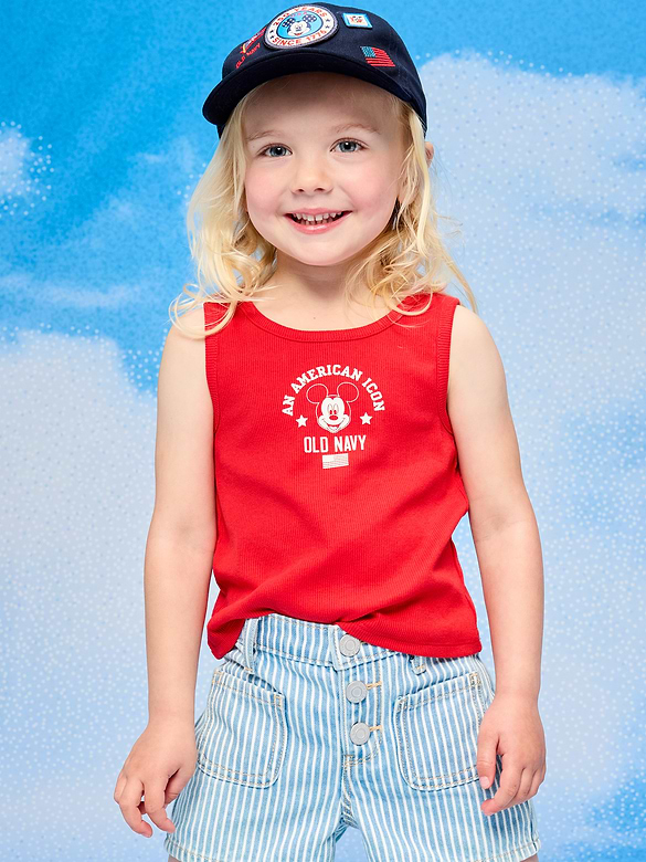 Old Navy x Disney Mickey Mouse Ribbed Tank Top for Toddler Girls