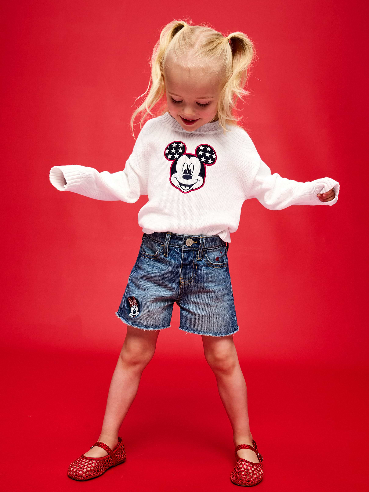 Image number 1 showing, Old Navy x Disney Mickey Mouse Sweater for Toddler Girls