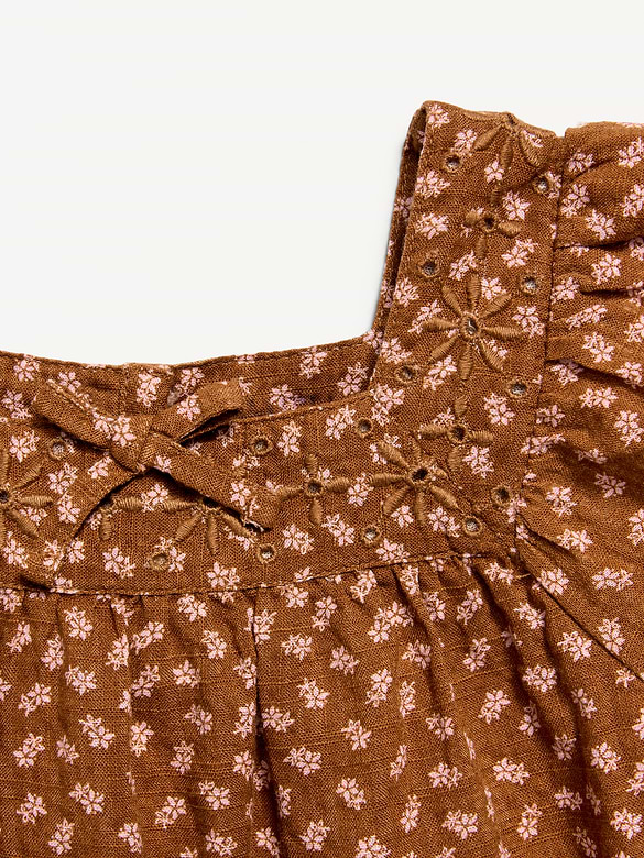 Printed Short-Sleeve Dress for Toddler Girls