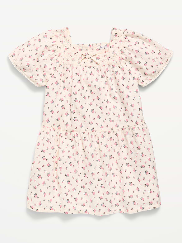 Printed Short-Sleeve Dress for Toddler Girls