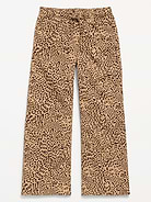 Image number 4 showing, Pull-On Super Baggy Wide-Leg Twill Pants for Girls
