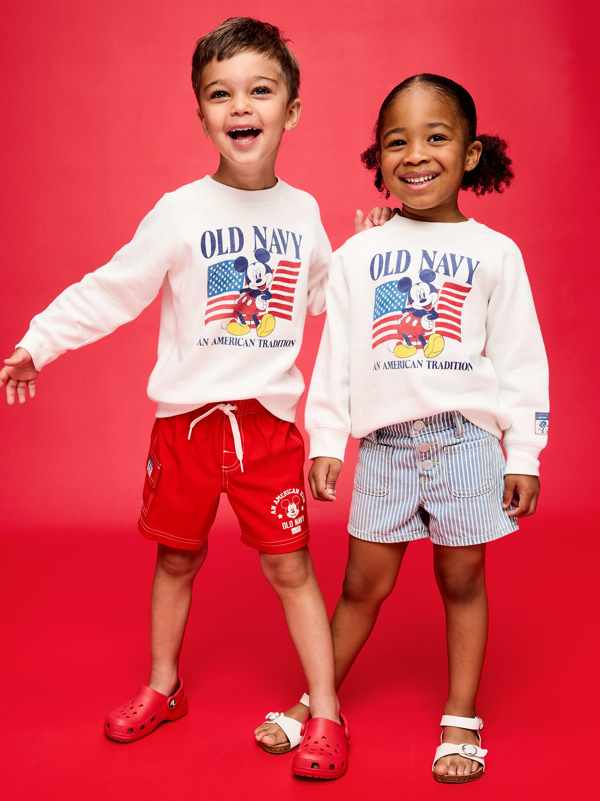 Image number 1 showing, Old Navy x Disney Mickey Mouse Oversized Unisex Crew-Neck Sweatshirt for Toddler