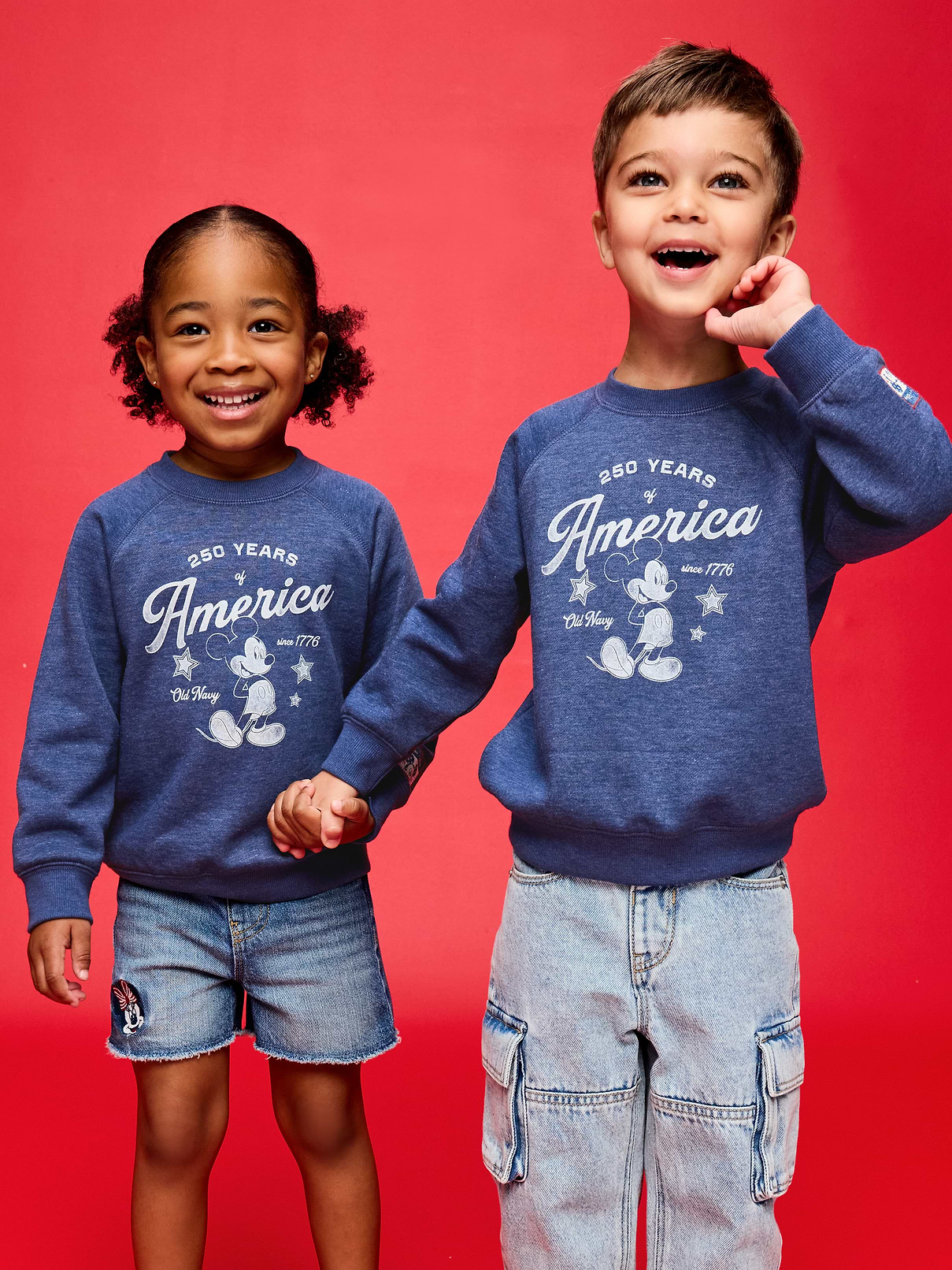 Image number 1 showing, Old Navy x Disney Mickey Mouse Oversized Unisex Crew-Neck Sweatshirt for Toddler