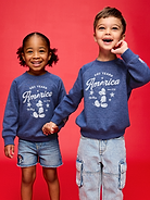 Image number 1 showing, Old Navy x Disney Mickey Mouse Oversized Unisex Crew-Neck Sweatshirt for Toddler