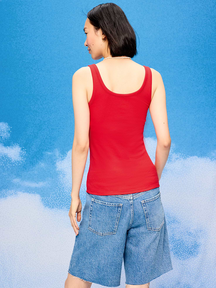 Image number 2 showing, Old Navy x Disney Mickey Mouse Ribbed Scoop-Neck Tank Top for Women