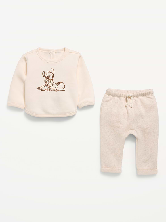 Disney© Bambi Crew-Neck Sweatshirt and Sweatpants Set for Baby