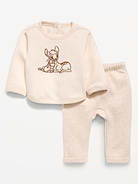 Image number 1 showing, Disney© Bambi Crew-Neck Sweatshirt and Sweatpants Set for Baby