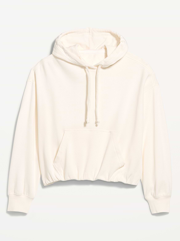 SoComfy Bubble-Hem Hoodie Sweatshirt