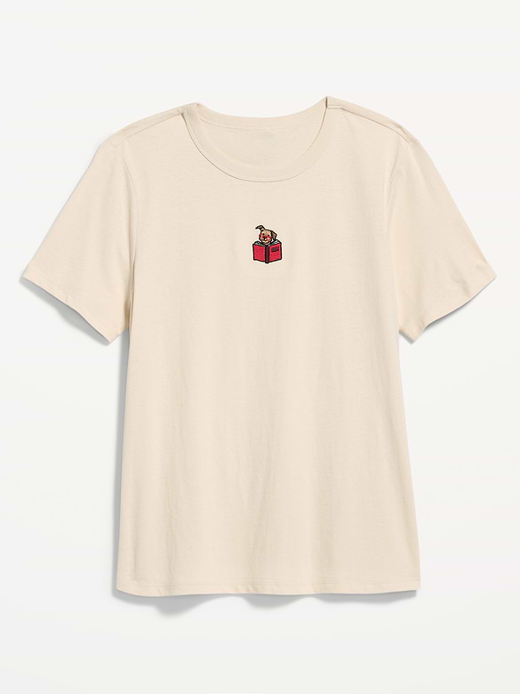 T-shirt passe-partout ras du cou à imprimé