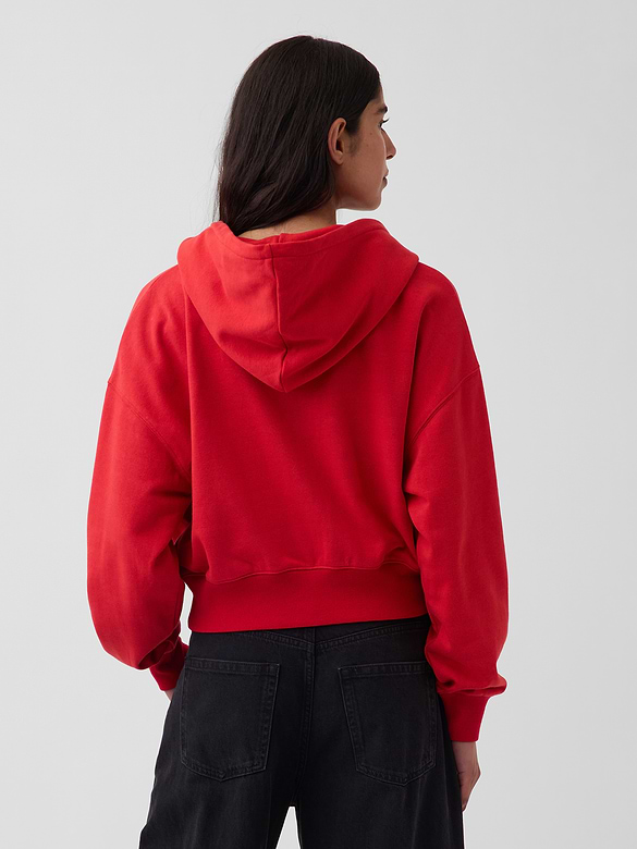 VintageSoft Terry Oversized Wedge Zip Hoodie
