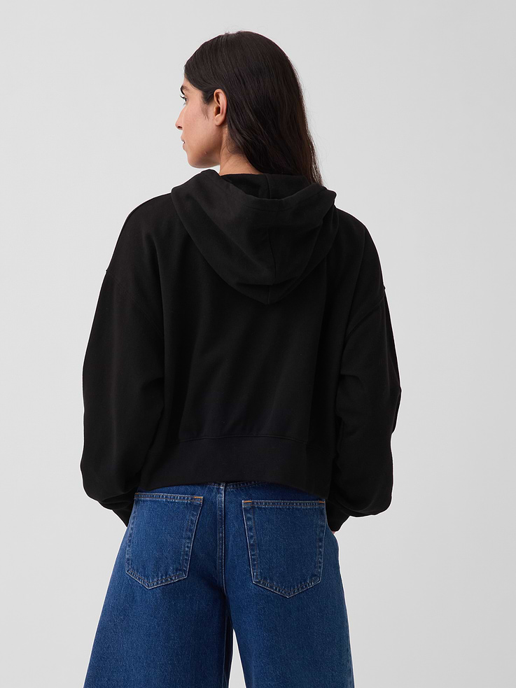 Image number 3 showing, VintageSoft Terry Oversized Wedge Zip Hoodie