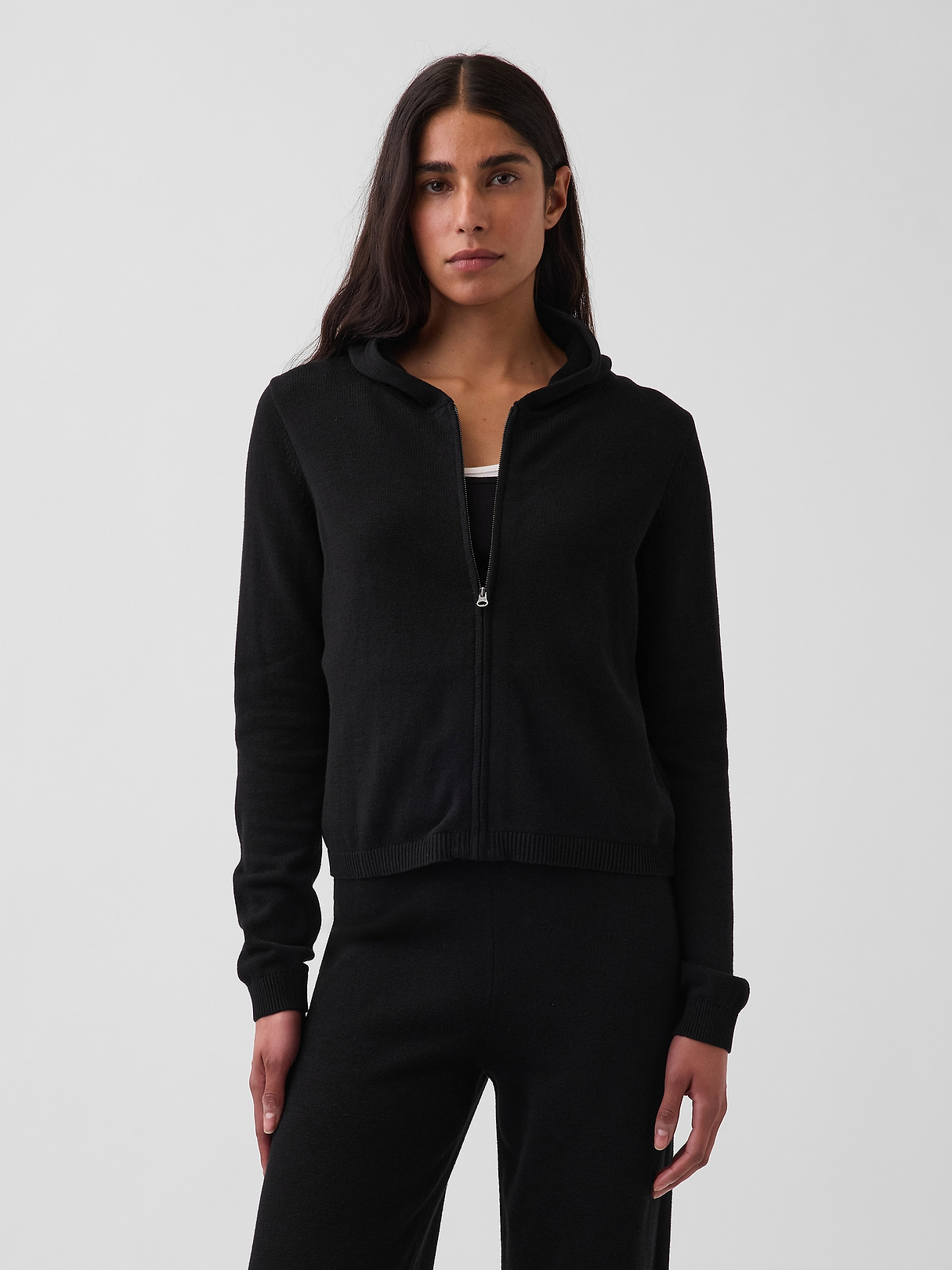 100% Cotton Relaxed Zip Sweater Hoodie | Gap