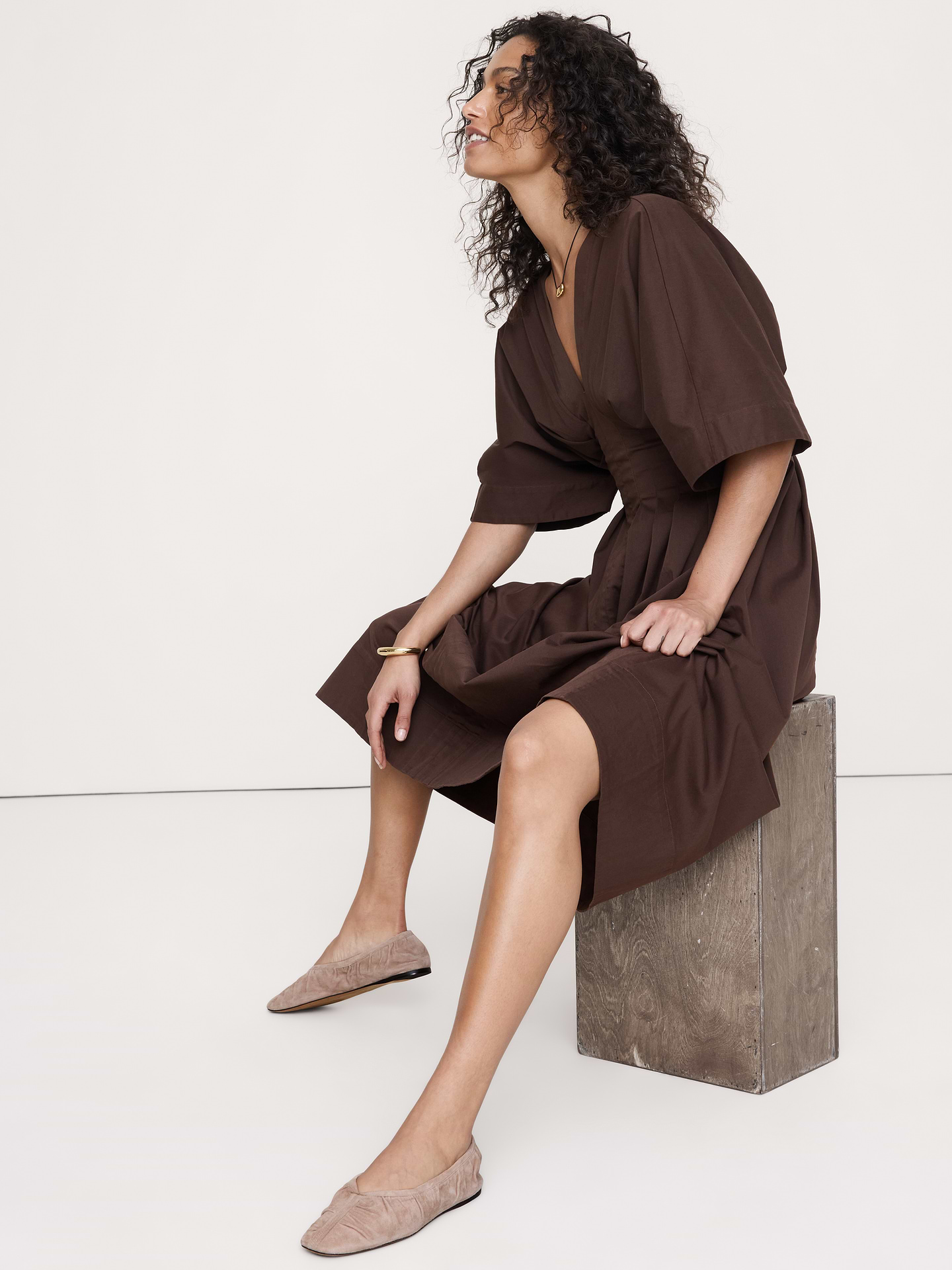Image number 7 showing, Ruched Suede Ballet Flat