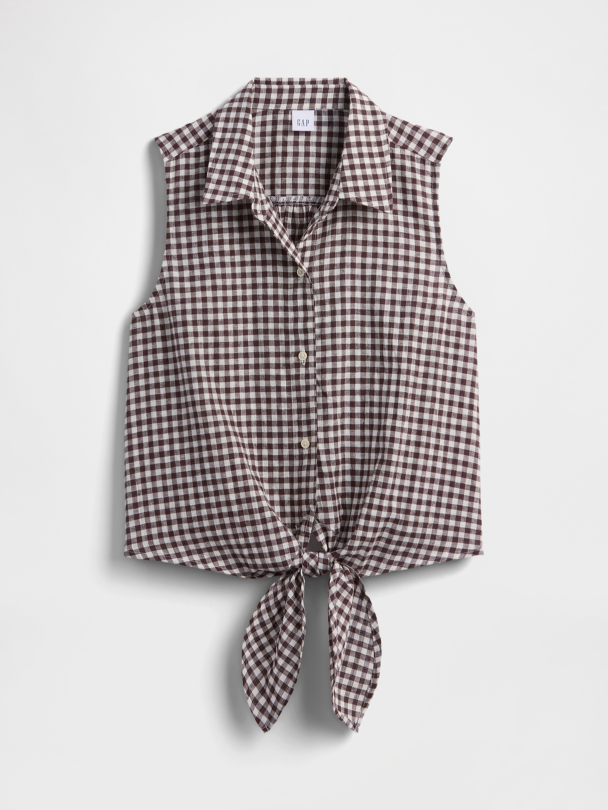 Relaxed Sleeveless Tie-Front Shirt | Gap Factory
