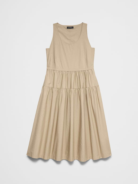 Dropped-Waist Midi Dress