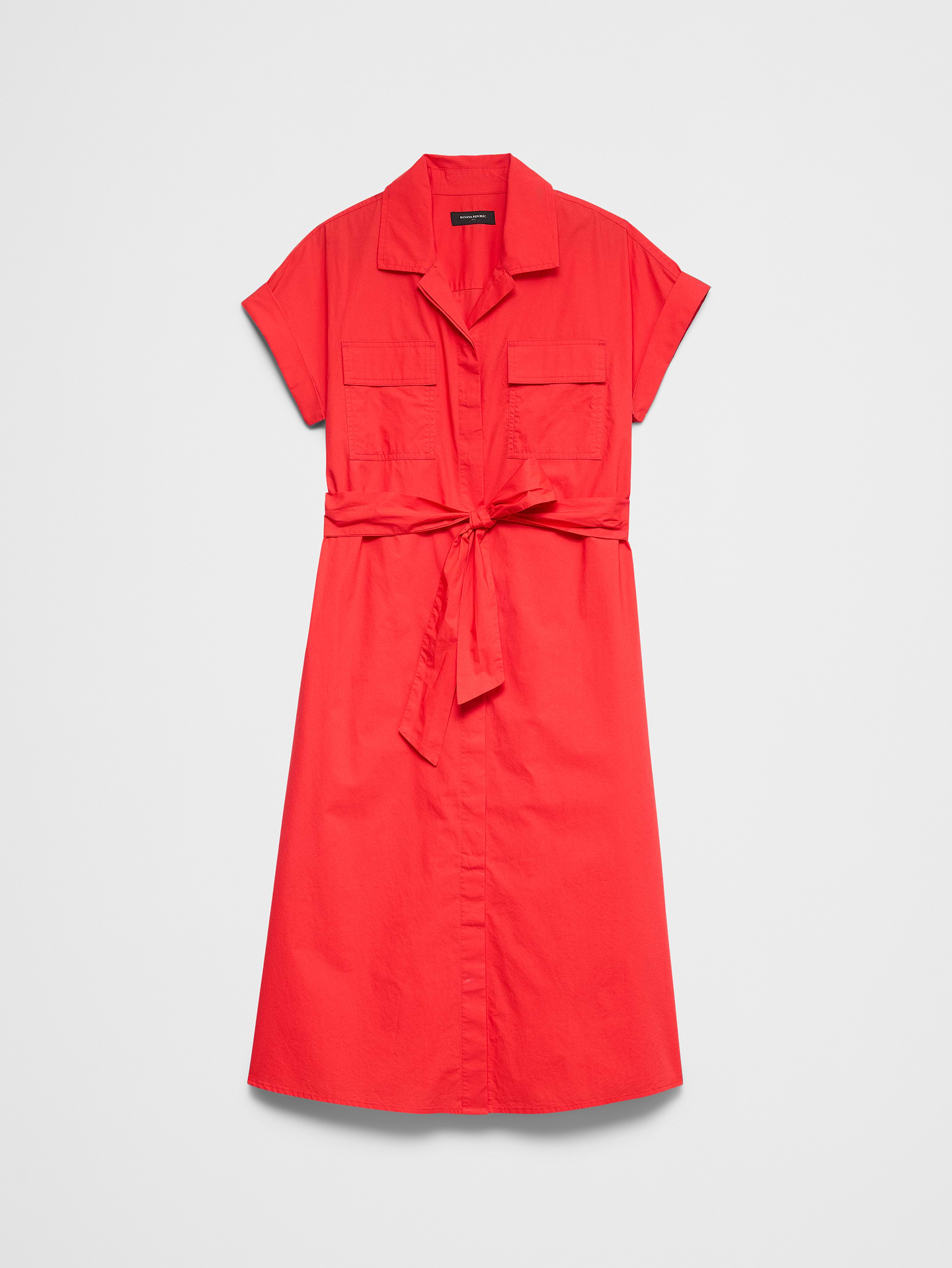 Image number 7 showing, Poplin Utility Midi Shirtdress