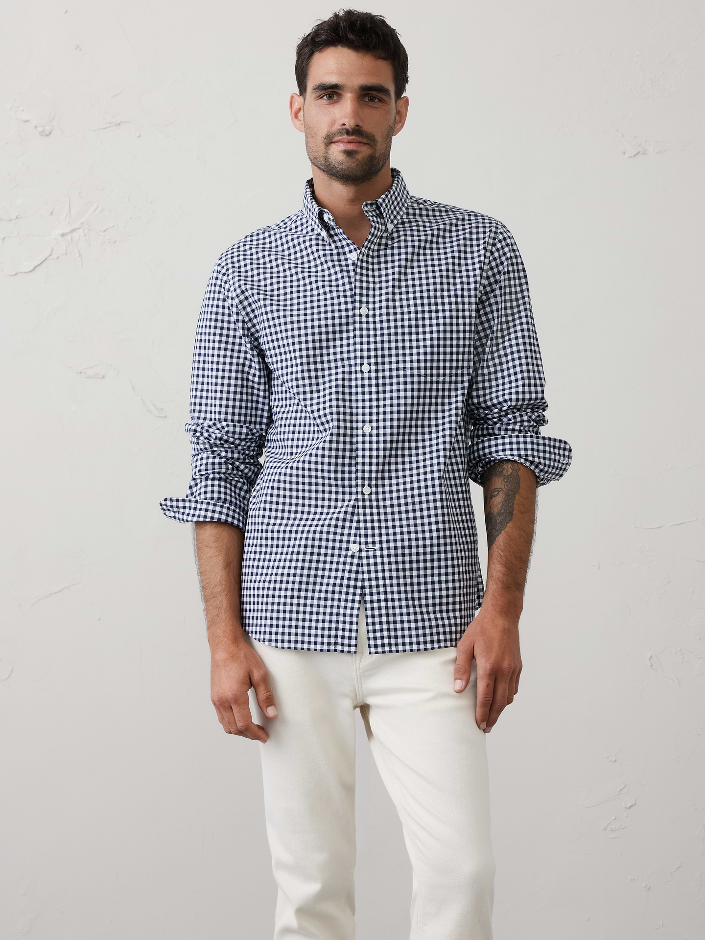 Image number 1 showing, Slim-Fit Softwash Cotton Shirt