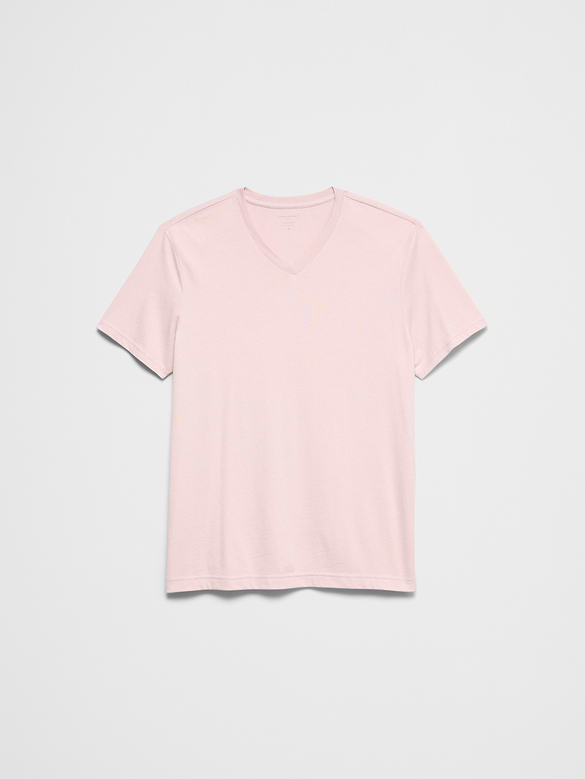 Standard-Fit Premium Wash V-Neck Shirt