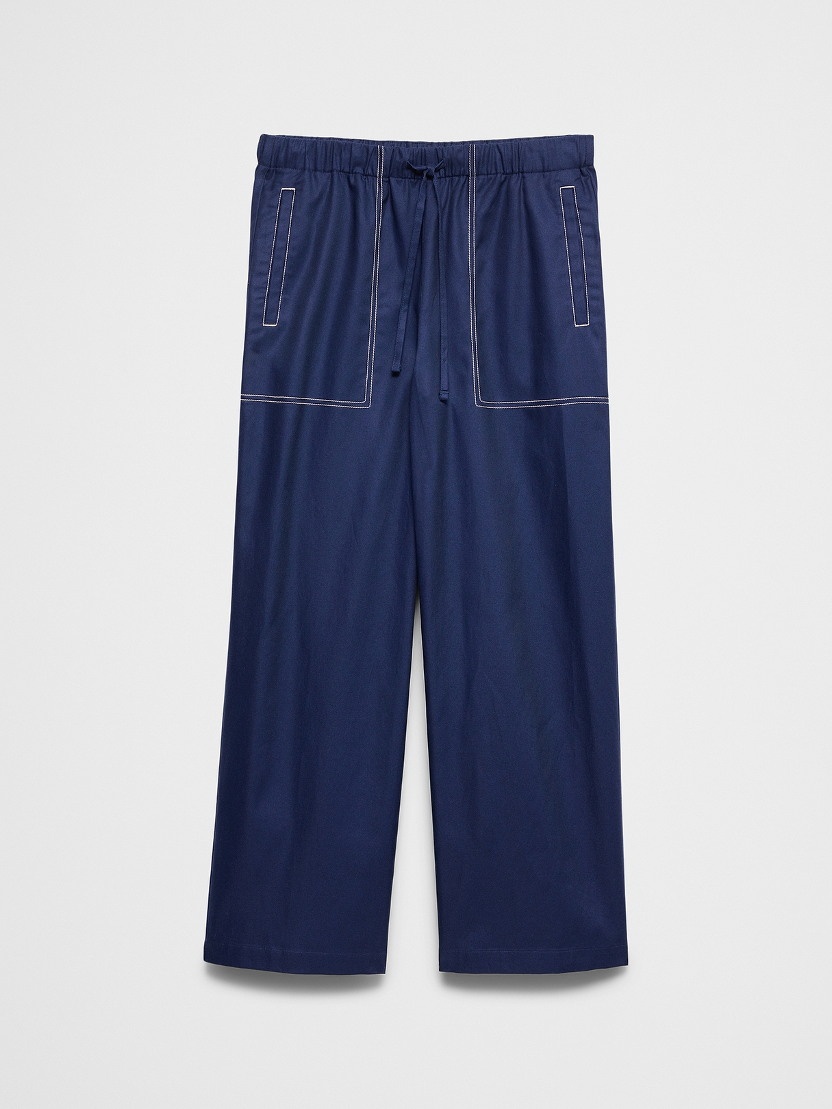 Wide-Leg Mid-Rise Twill Pull-On Utility Pant | Banana Republic Factory