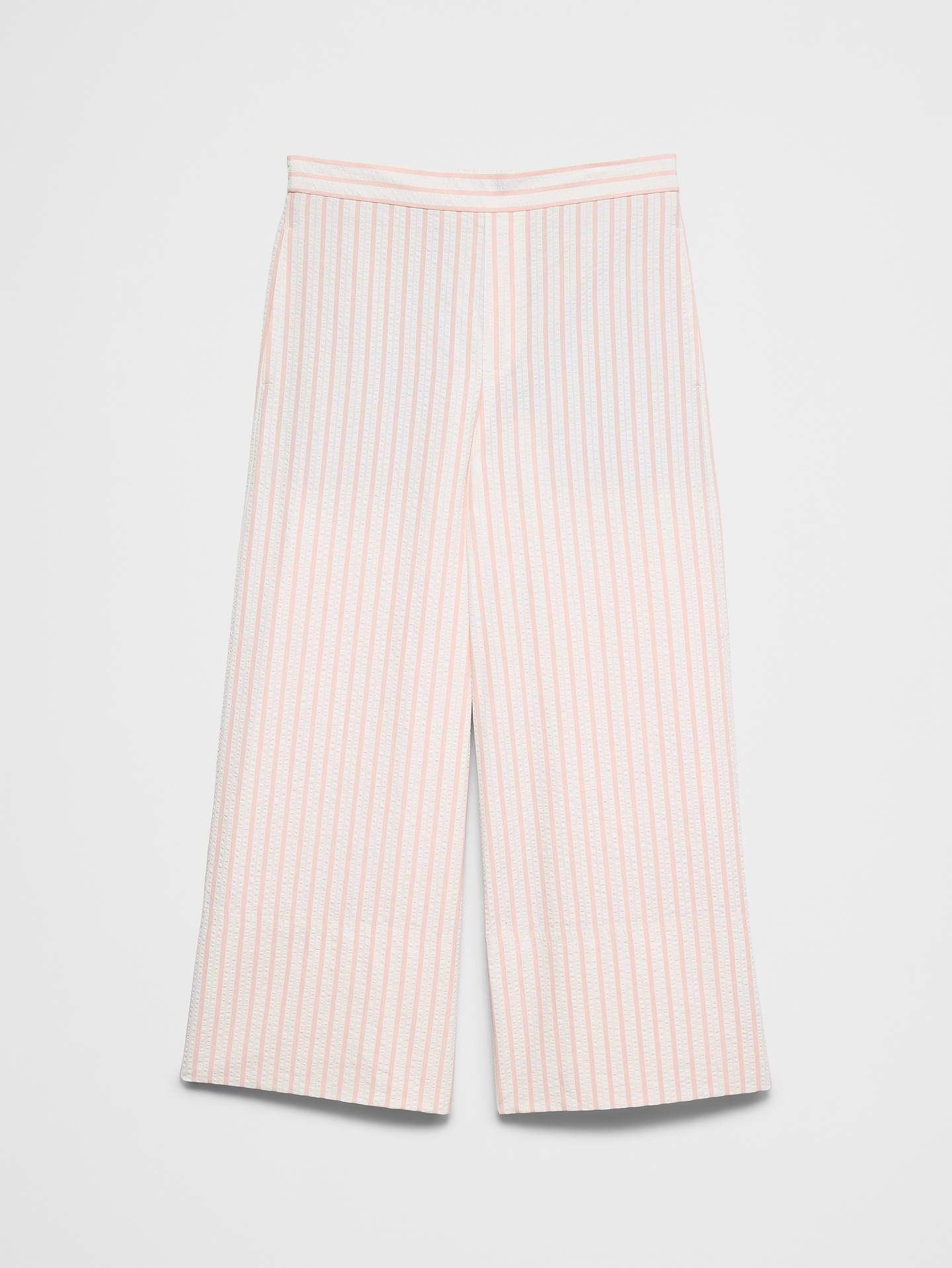 Image number 4 showing, Anyday Wide-Leg High-Rise Seersucker Cropped Pant
