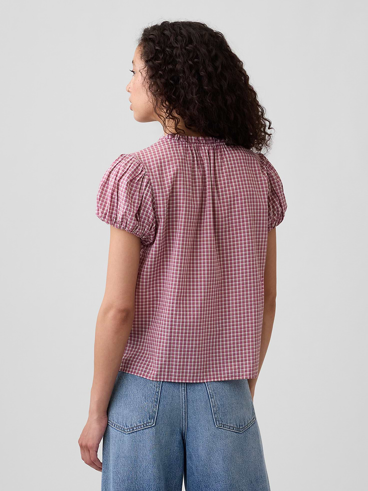 Image number 2 showing, Print Puff Sleeve Top