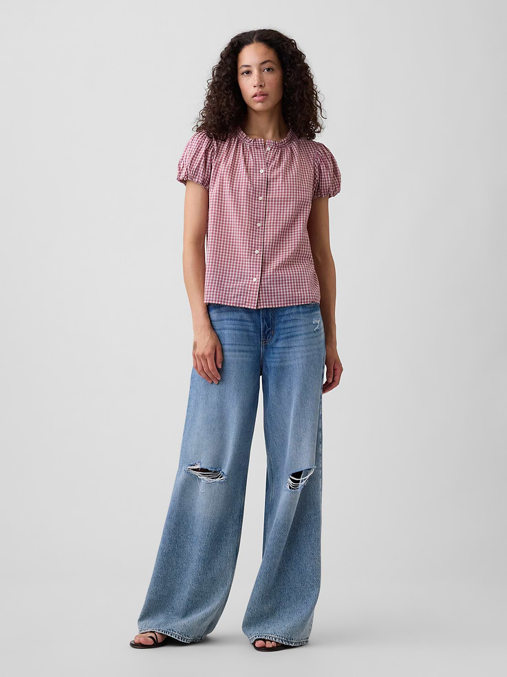 Image number 3 showing, Print Puff Sleeve Top