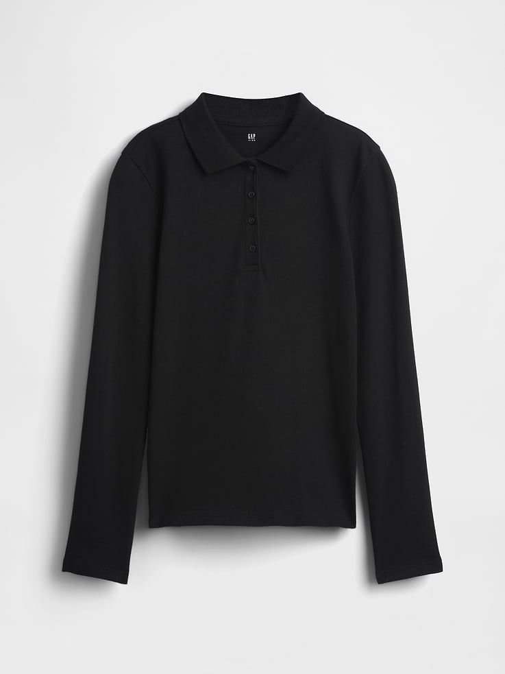 Image number 1 showing, Kids Uniform Stretch Pique Polo Shirt