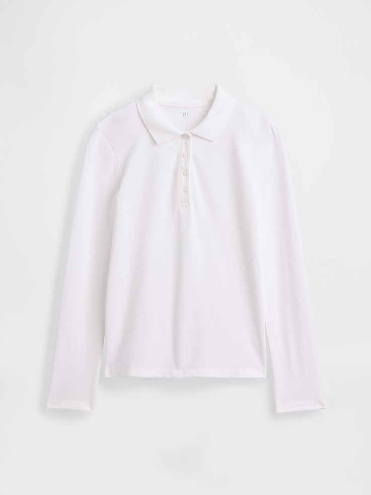 Image number 1 showing, Kids Uniform Stretch Pique Polo Shirt