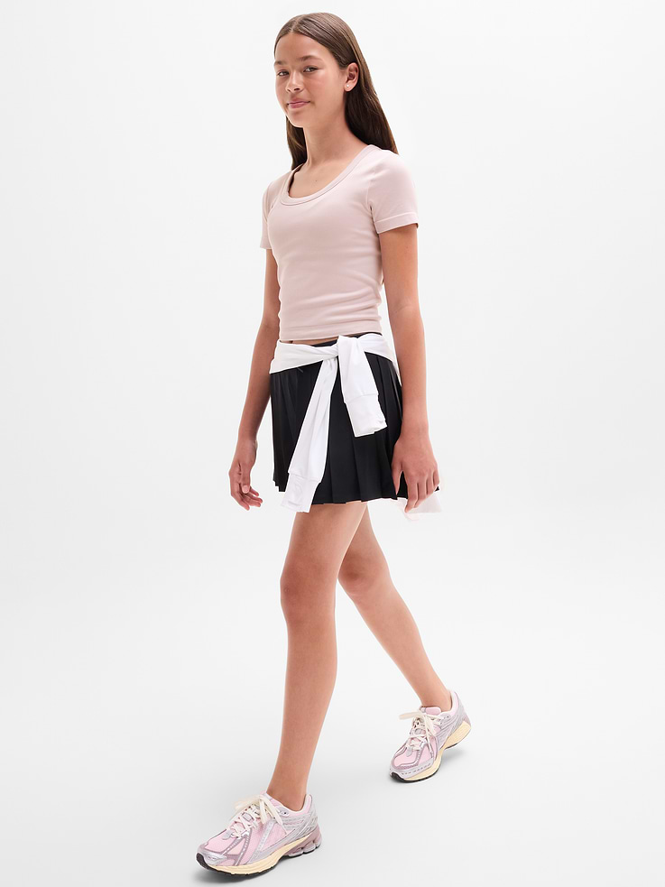 Image number 2 showing, Athleta Girl Rise Above Rib Scoop Tee