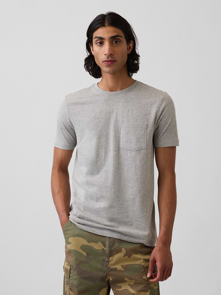 Image number 1 showing, Adult Organic Cotton Pocket T-Shirt