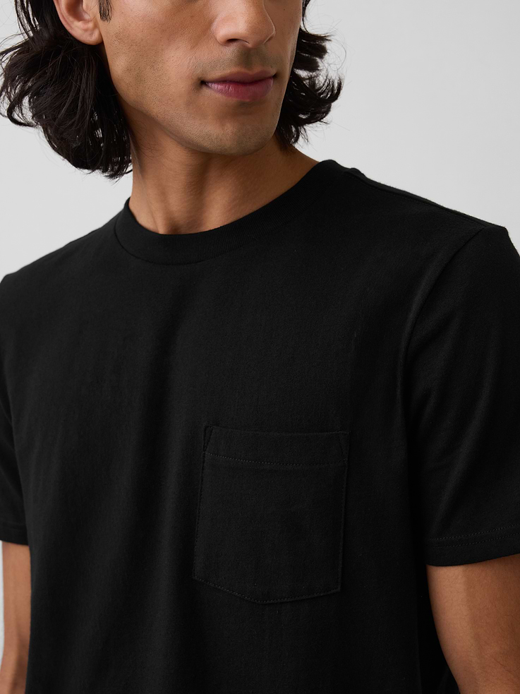 L'image numéro 4 présente T-shirt à poche en coton biologique pour Adulte