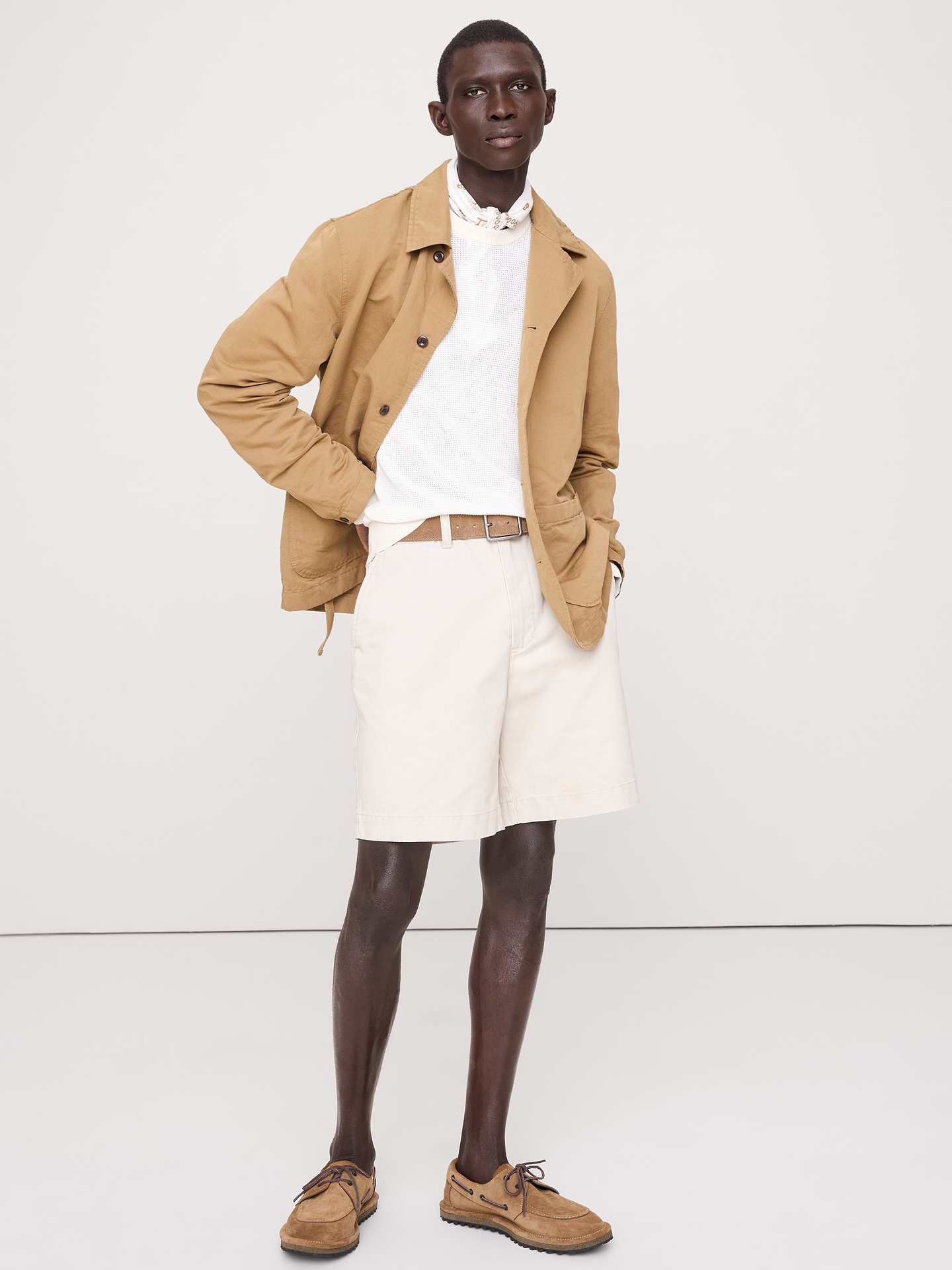 L'image numéro 3 présente Veste-chemise en coton et lin italien