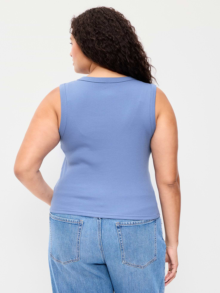 Image number 8 showing, Snug Crop V-Neck Tank Top