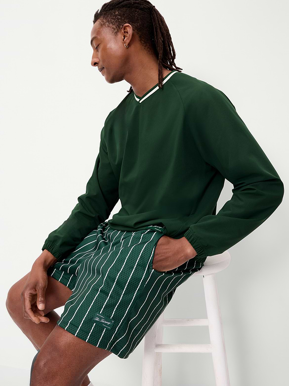 V-Neck Pullover Windbreaker