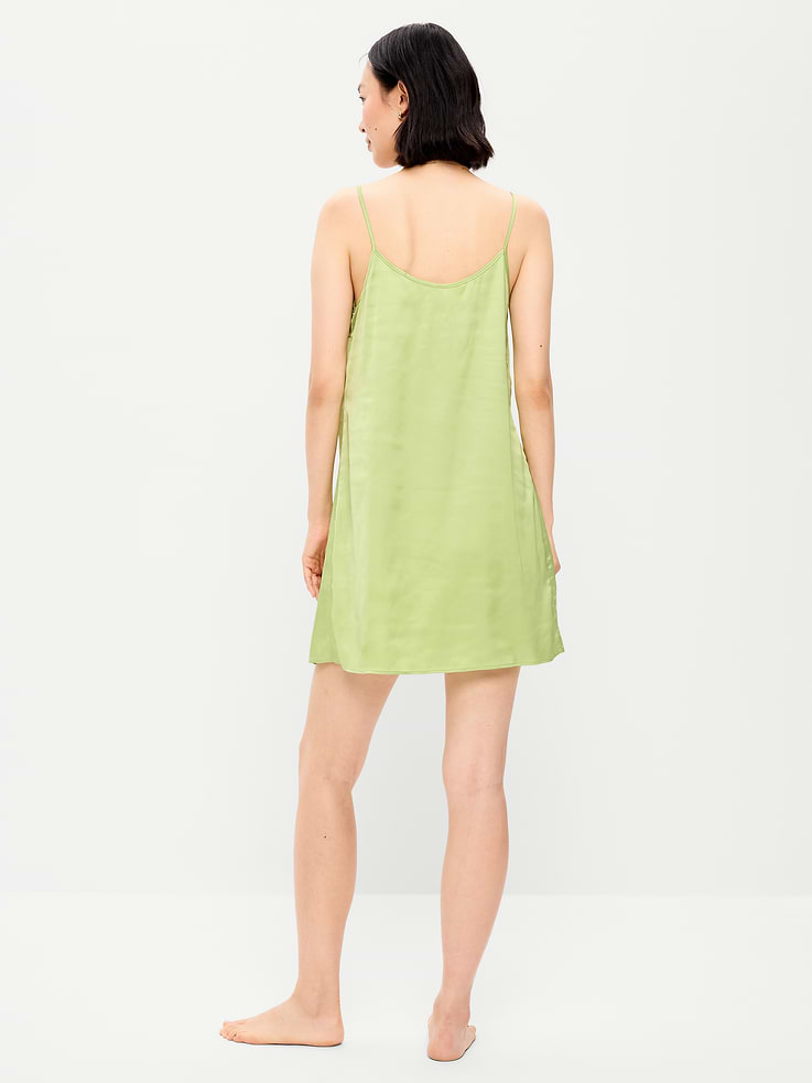 Image number 2 showing, Satin Lace-Trim Sleep Dress