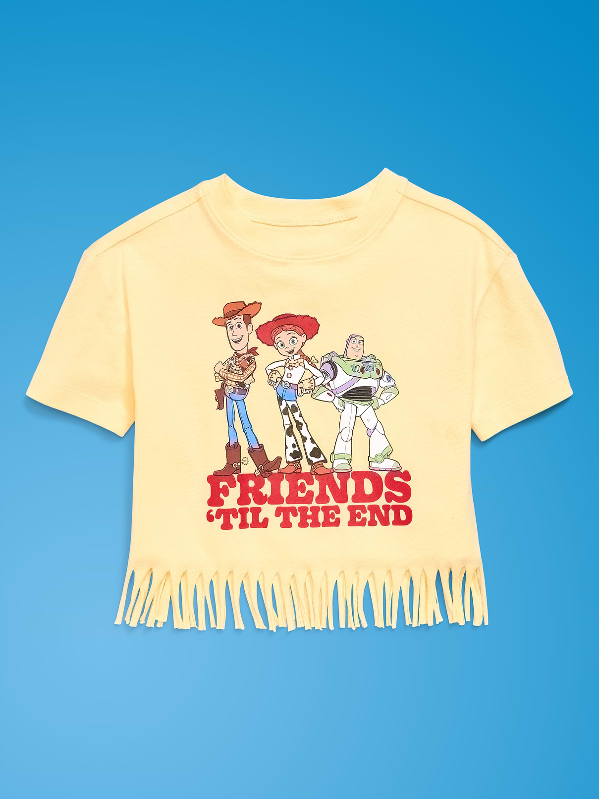 L'image numéro 3 présente T-shirt droit à ourlet à franges et à imprimé Histoire de jouets Old Navy x Pixar pour toute-petite