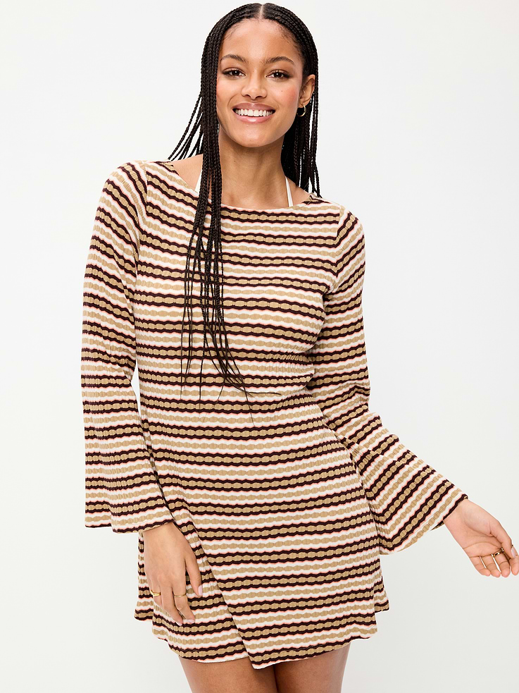 Image number 1 showing, Pointelle Rib-Knit Cover-Up