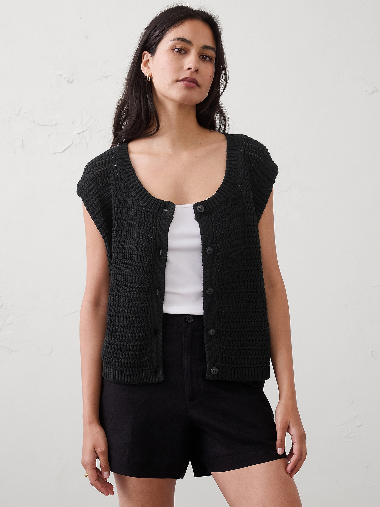 Relaxed Textured Sweater Vest | Banana Republic Factory