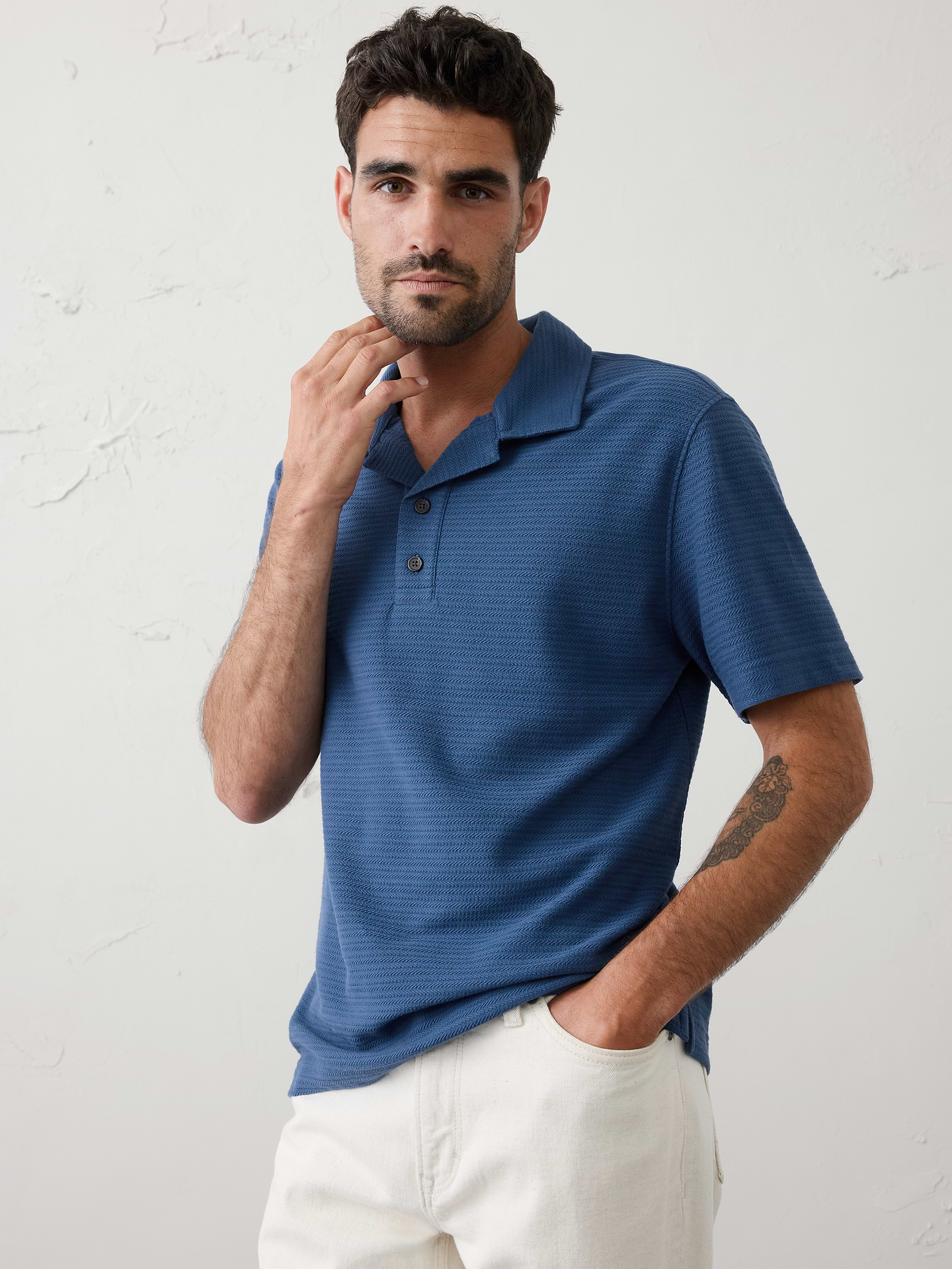 Image number 1 showing, Standard-Fit Textured Polo