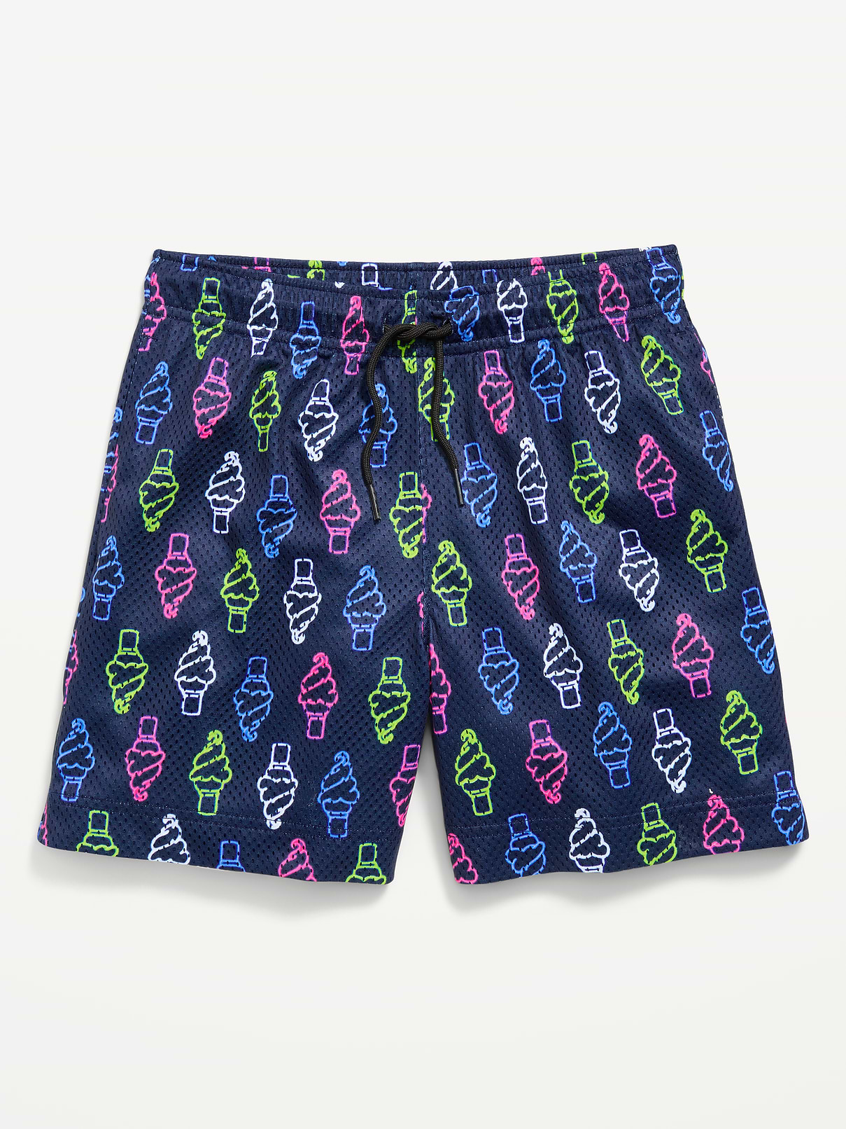Image number 1 showing, Printed Knee Length Mesh Shorts for Boys