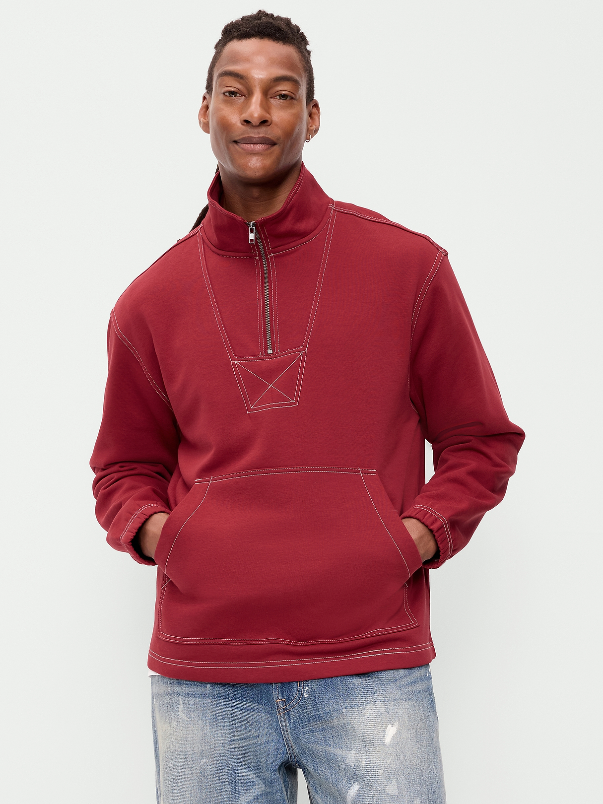 Fleece Anorak Quarter Zip | Old Navy