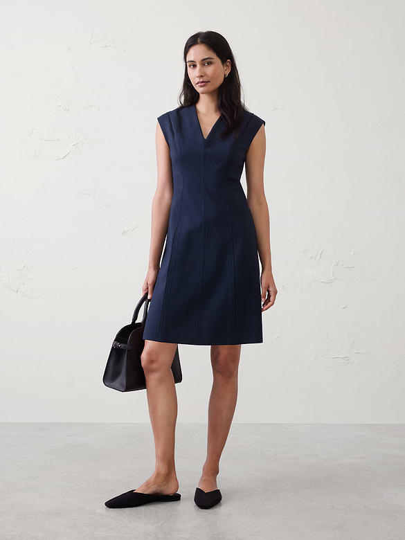 Ponte Seamed Hourglass Mini Dress