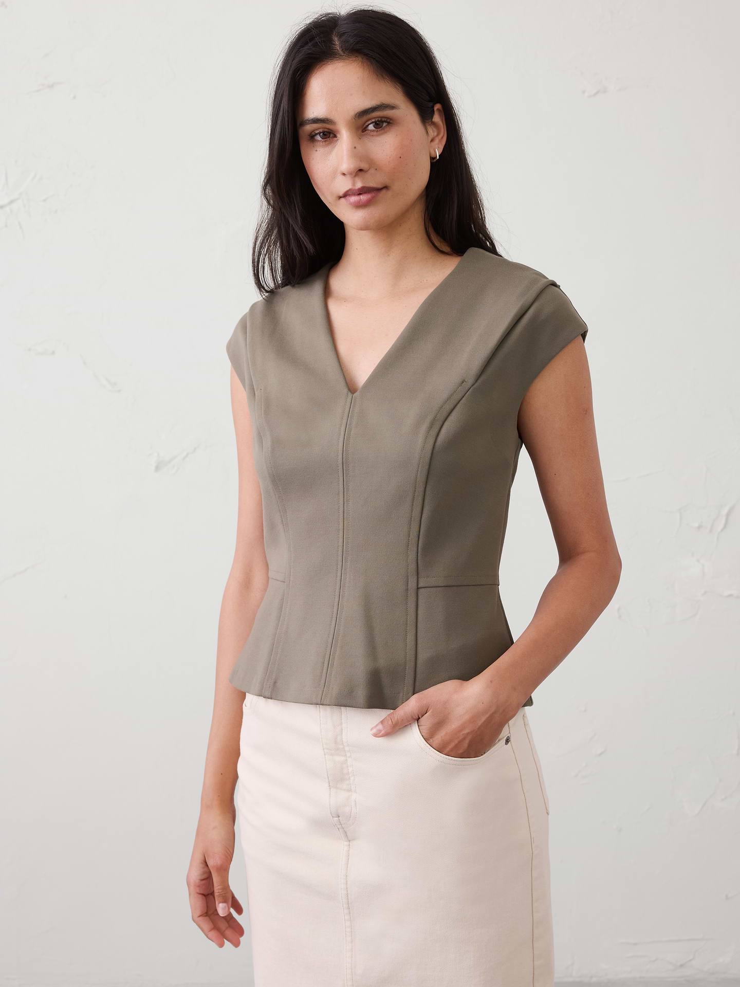 Image number 1 showing, Seamed Hourglass Top