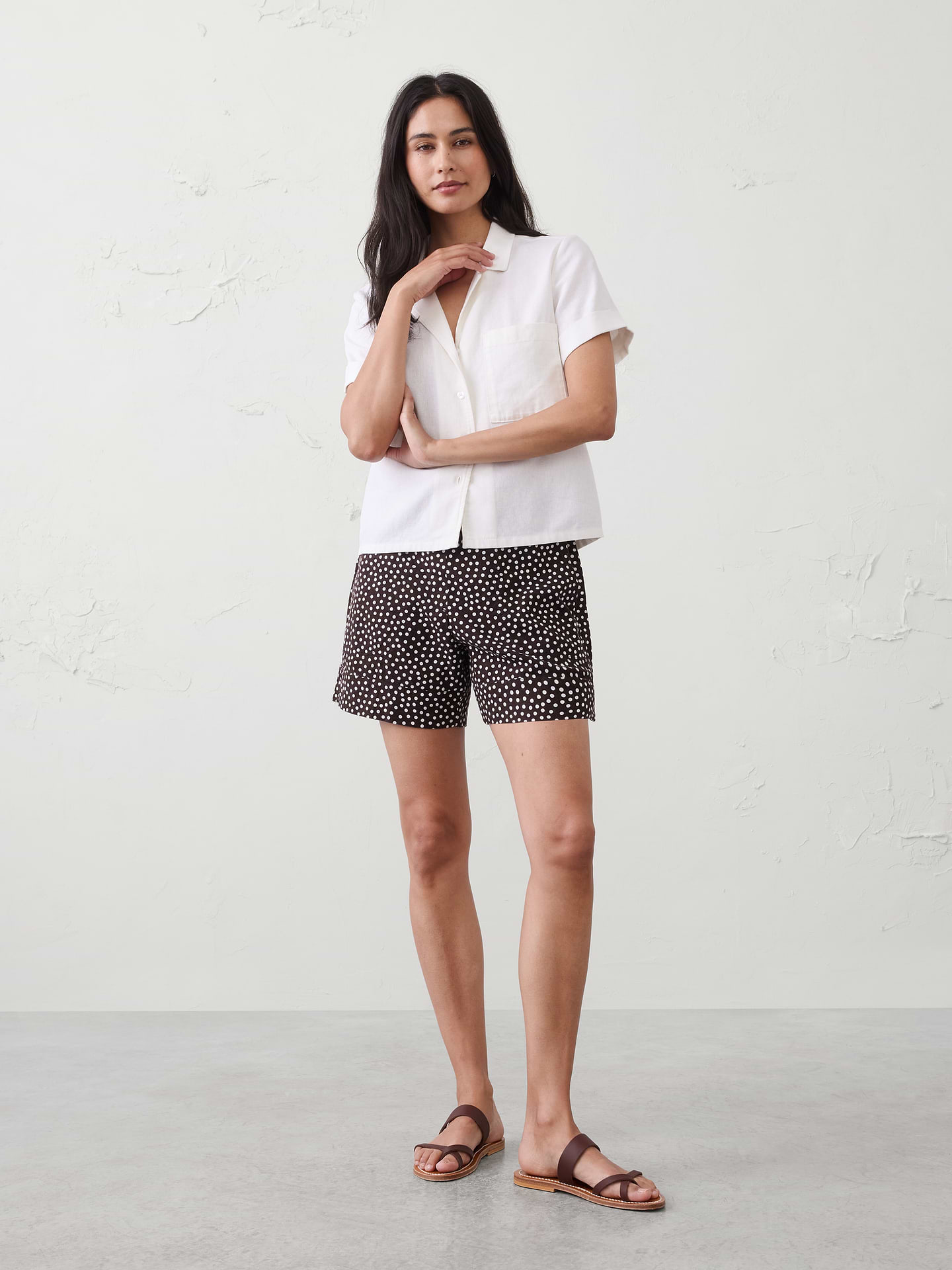 Image number 1 showing, Anyday High-Rise Linen-Blend Short