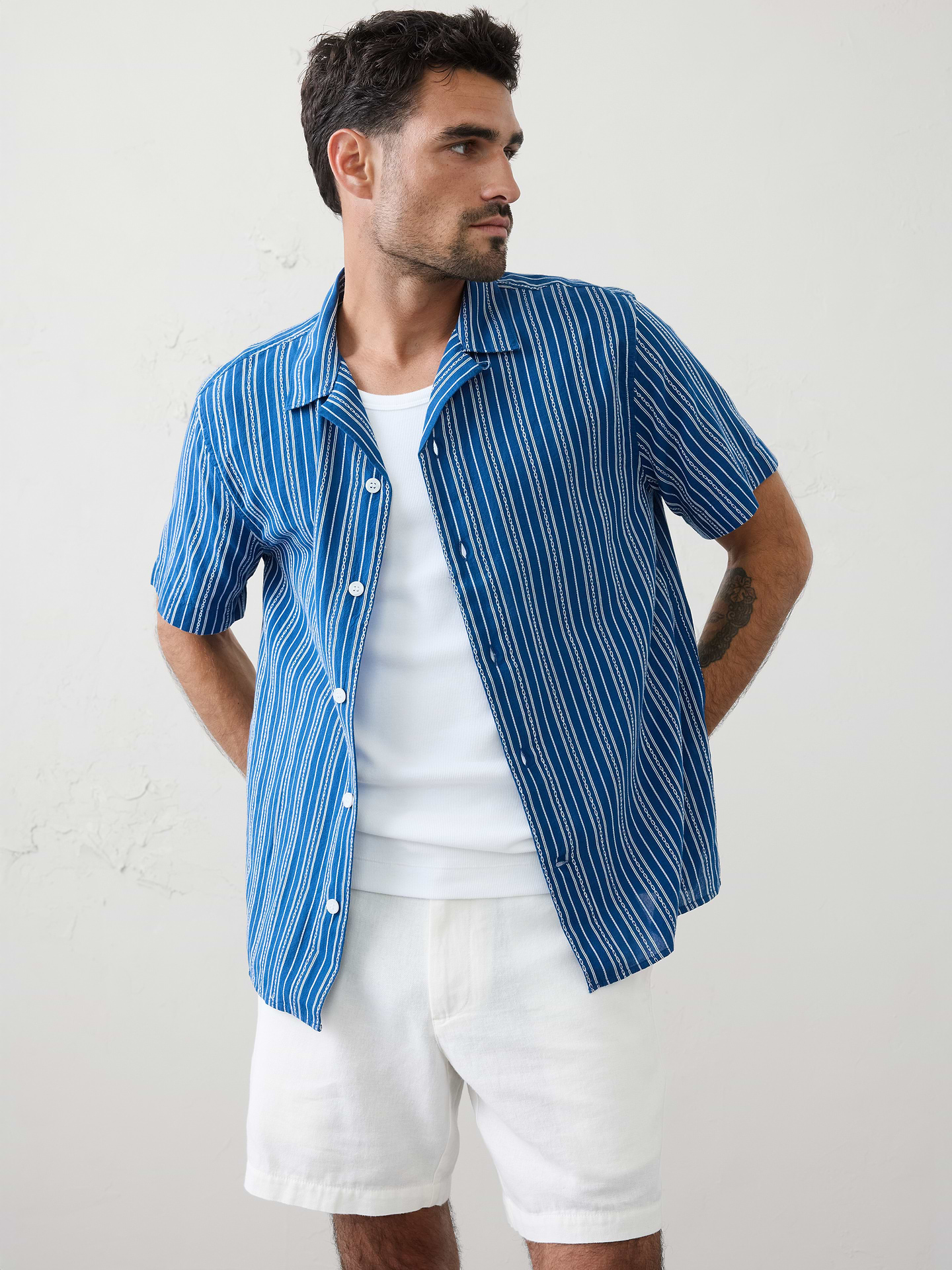 Image number 1 showing, Standard-Fit Textured Resort Shirt