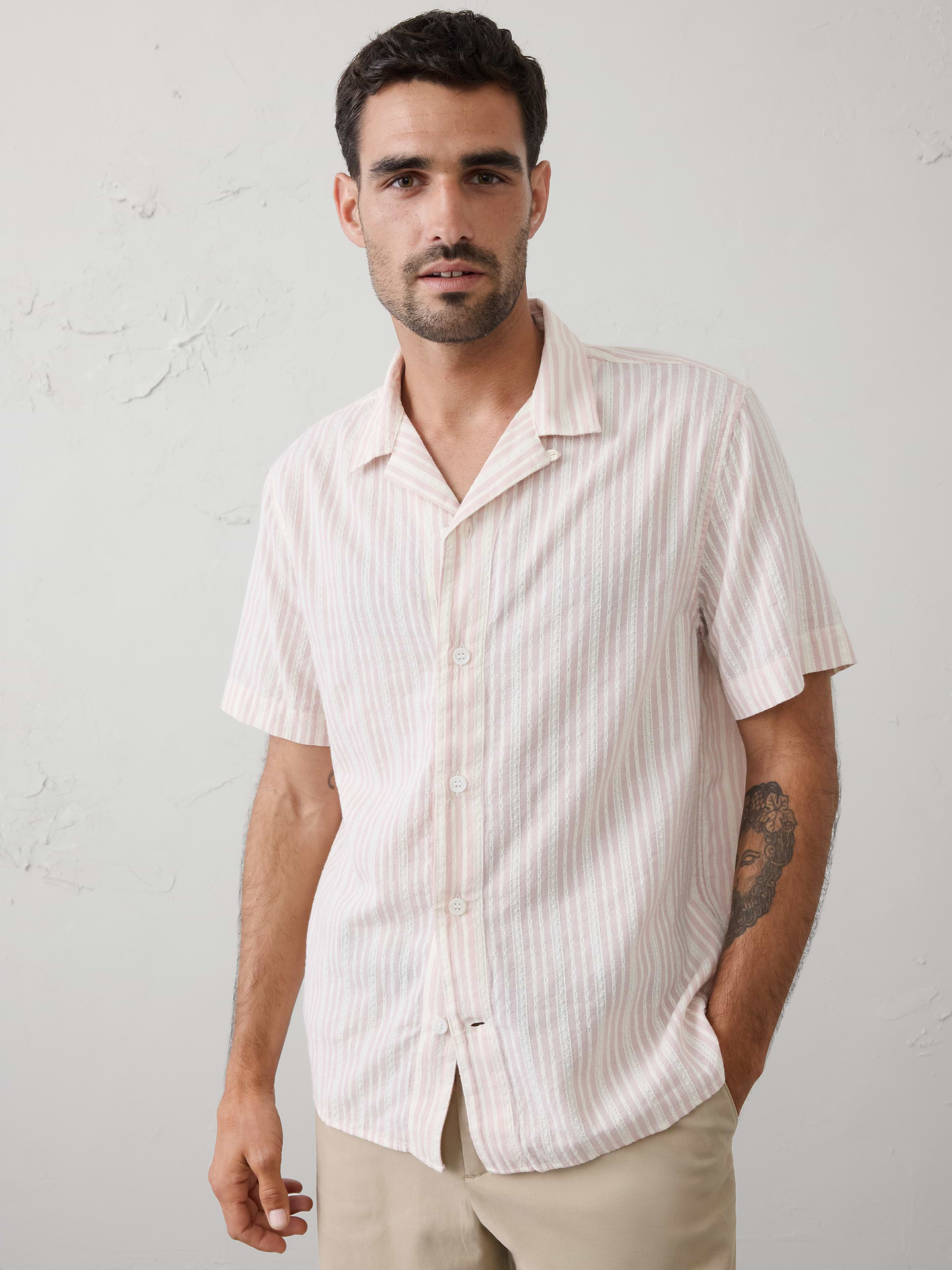 Image number 1 showing, Standard-Fit Textured Resort Shirt