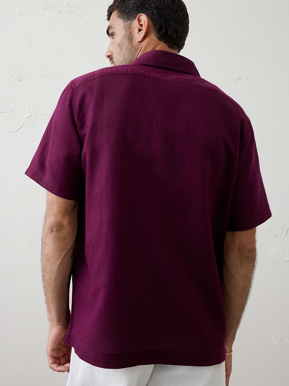 Standard-Fit Linen-Blend Shirt