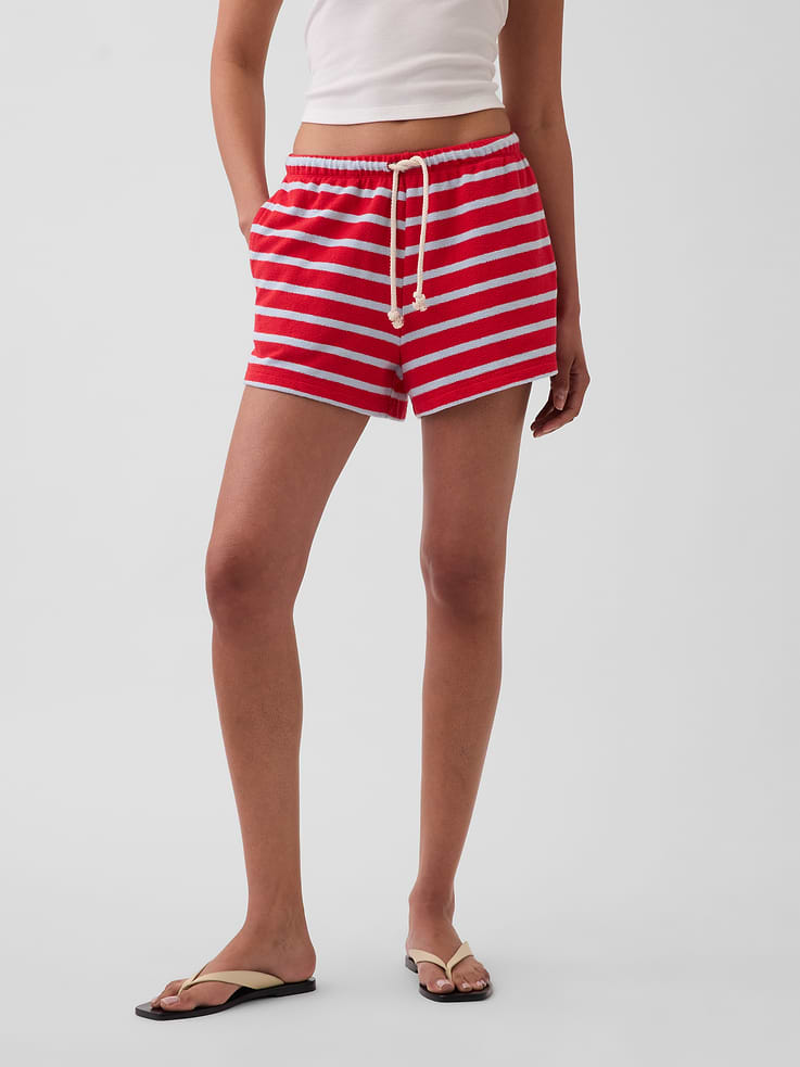Image number 2 showing, 3.5" Towel Terry Relaxed Easy Shorts