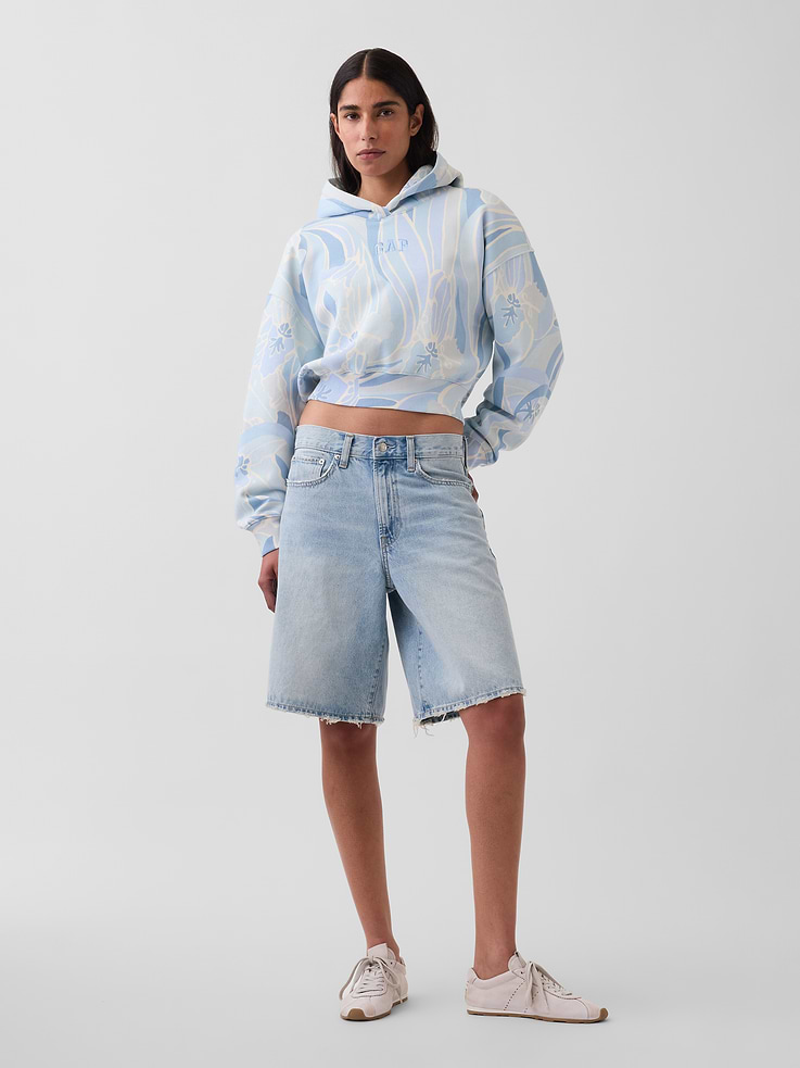 Image number 2 showing, VintageSoft Crop Logo Hoodie