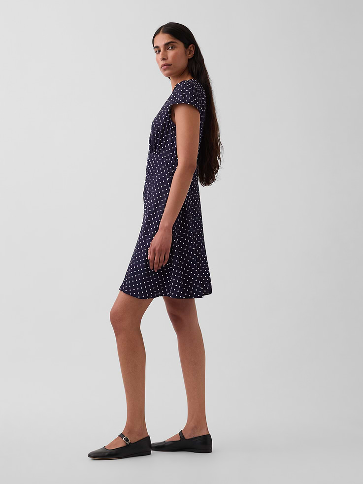 Image number 3 showing, V-Neck Print Mini Dress